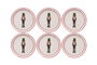 Hermia Juego de Platos de Postre Navideños de Porcelana (6 Piezas) Multicolor